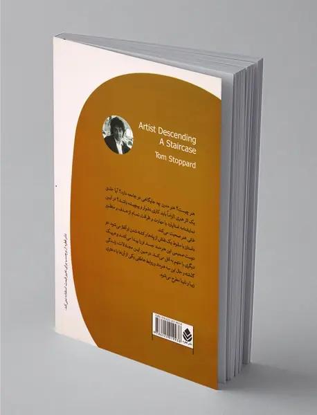 هنرمند از پله‌ها پایین می‌آید