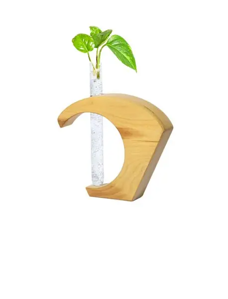 گلدان چوبی P112 natural راکورد