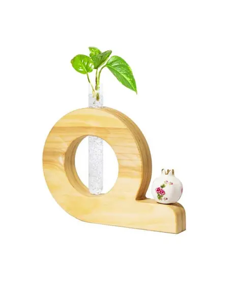 گلدان چوبی P109 natural راکورد