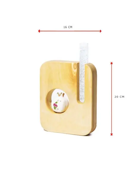 گلدان چوبی P105 natural راکورد